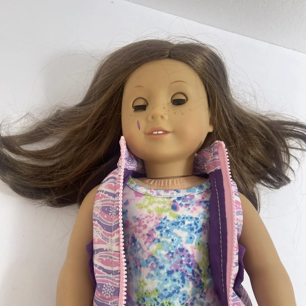 American Girl Truly Me Doll Freckles Blue Eyes 18 Inch 2014 Clothes Shoes